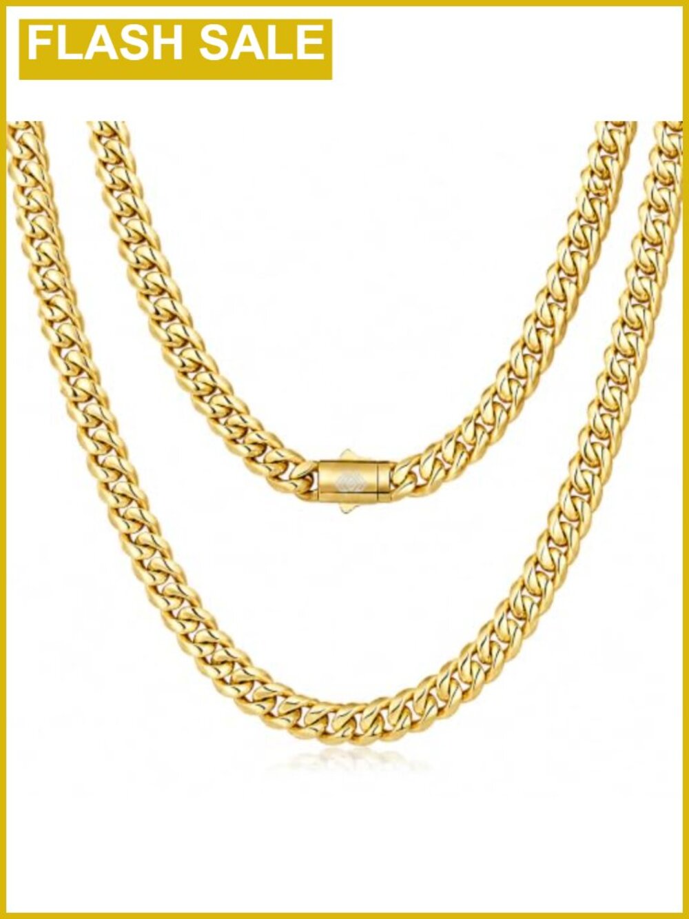 8mm Miami Cuban Link Chain 316L Stainless Steel Necklace Men Gift